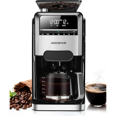 Cafetiere Filtre Aigostar Grain avec Broyeur Integre Programmable