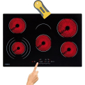 Plaque de cuisson Arebos Ar He Gk5nw vitrocéramique 5 fo...
