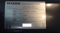 image client 4 Micro Onde Severin MW 7775 Multifonction