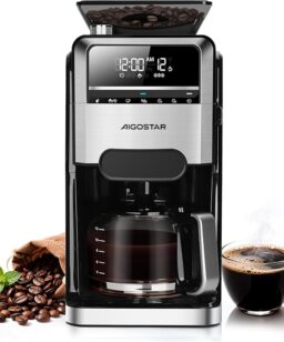 Image du fabricant 1 du Aigostar Cafetière à Grain noire