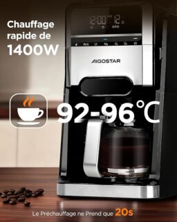 Image du fabricant 10 du Aigostar Cafetière à Grain noire