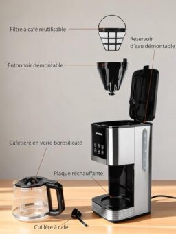 Image du fabricant 10 du Cafetière filtre Aigostar noire