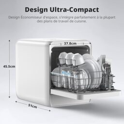 Image du fabricant 2 du AIRMSEN Mini Lave-vaisselle blanc