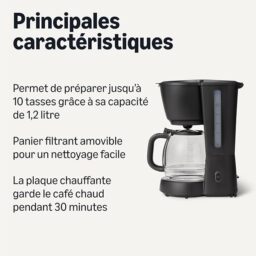 Image du fabricant 2 du Amazon Basics Machine à café filtre