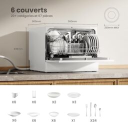 Image du fabricant 2 du COMFEE' TD602E-W lave-vaisselle blanc