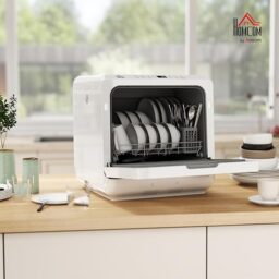 Image du fabricant 2 du HOMCOM Mini lave-vaisselle blanc
