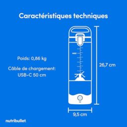 Image du fabricant 2 du NutriBullet portable blender blanc