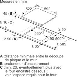 Image du fabricant 2 du Plaque Bosch PKE611FN8E noire
