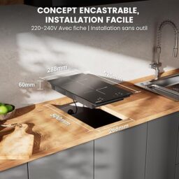 Image du fabricant 2 du Plaque induction 2 feux noire