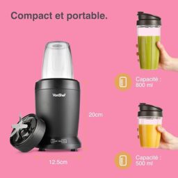Image du fabricant 2 du VonShef Blender Smoothie noir