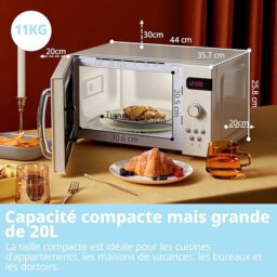 Image du fabricant 3 du COMFEE' Micro-ondes rétro crème