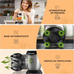 Image du fabricant 3 du Blender TECKNET 600W blanc