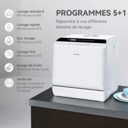 Image du fabricant 3 du Hermitlux Mini-lave-vaisselle blanc