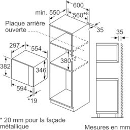 Image du fabricant 3 du Micro-ondes Bosch BEL524MS0 blanc