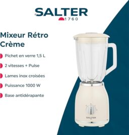 Image du fabricant 3 du Mixeur Salter Retro Crème