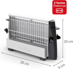 Image du fabricant 3 du Moulinex Grille-pain Vintage, Inox noir