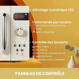 Image du fabricant 4 du COMFEE' Micro-ondes rétro crème