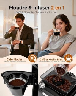 Image du fabricant 4 du Aigostar Cafetière à Grain noire