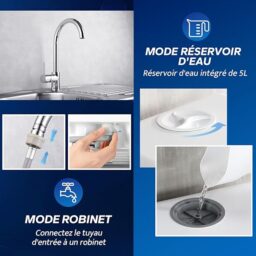 Image du fabricant 4 du AIRMSEN Mini Lave-Vaisselle blanc noir