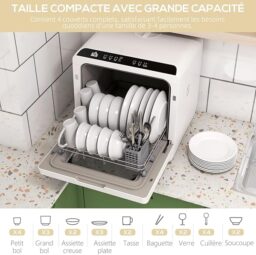 Image du fabricant 4 du Mini lave-vaisselle HOMCOM noir