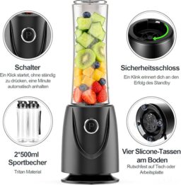 Image du fabricant 4 du OMMO Blender Smoothie noir