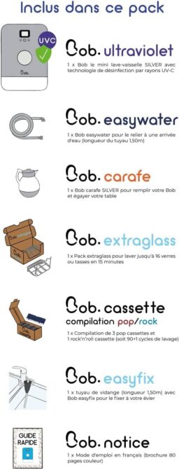 Image du fabricant 5 du Bob mini lave-vaisselle silver