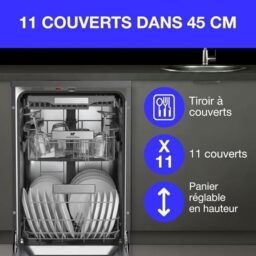 Image du fabricant 5 du Lave-vaisselle CELV1145B Continental Edison noir