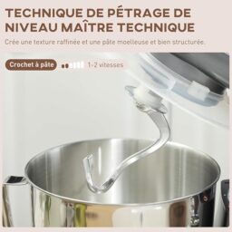 Image du fabricant 5 du Robot pâtissier HOMCOM argent
