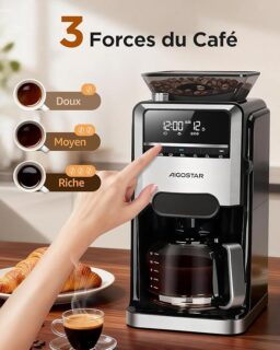 Image du fabricant 6 du Aigostar Cafetière à Grain noire