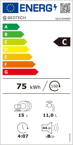 Image du fabricant 6 du GEDTECH Lave-vaisselle GLV1544WH blanc