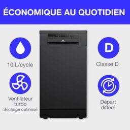 Image du fabricant 6 du Lave-vaisselle CELV1145B Continental Edison noir