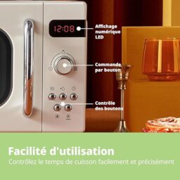 Image du fabricant 7 du COMFEE' Micro-ondes rétro crème