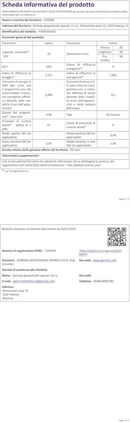 Image du fabricant 7 du Hisense HV693A65AD lave-vaisselle