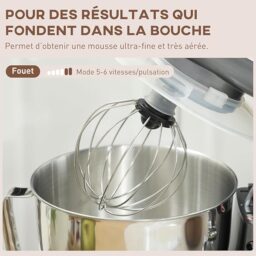 Image du fabricant 7 du Robot pâtissier HOMCOM argent