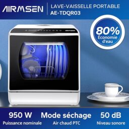 Image du fabricant 8 du AIRMSEN Mini Lave-Vaisselle blanc noir