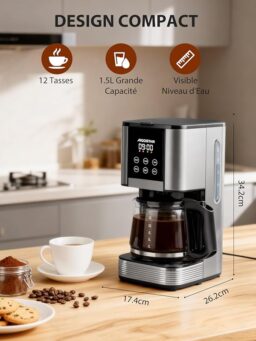 Image du fabricant 8 du Cafetière filtre Aigostar noire