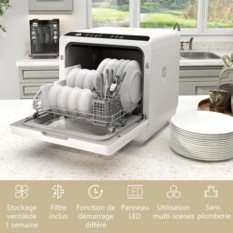 Image du fabricant 8 du Mini lave-vaisselle HOMCOM noir