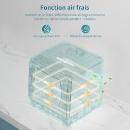 Image du fabricant 9 du AIRMSEN Mini Lave-Vaisselle blanc noir