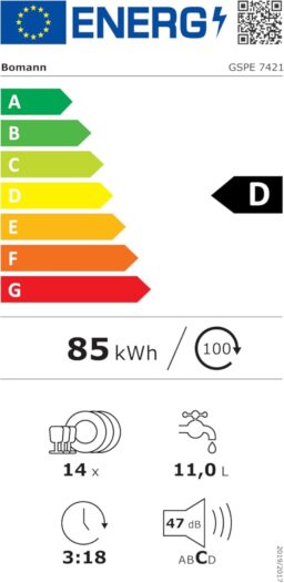 Image du fabricant 9 du Bomann Lave-Vaisselle 60 cm Blanc