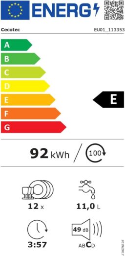 Image du fabricant 9 du Cecotec lave-vaisselle Bolero 6110
