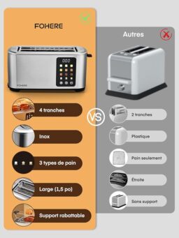 Image du fabricant 9 du Grille-pain 4 tranches inox