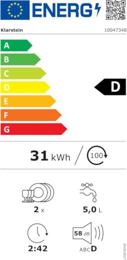 Image du fabricant 9 du Klarstein Aquatica mini lave-vaisselle