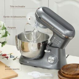Image du fabricant 9 du Robot pâtissier HOMCOM argent
